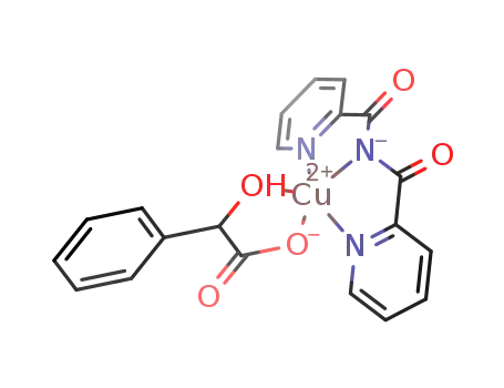 Molecular Structure of 1210793-02-4 ([(bis(2-pyridylcarbonyl)amidate)Cu(mandelate)])