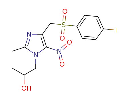 Molecular Structure of 1146349-32-7 (1-[4-(4-fluorobenzenesulfonylmethyl)-2-methyl-5-nitroimidazol-1-yl]propan-2-ol)