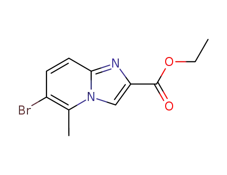 Molecular Structure of 859787-40-9 (6-Bromo-5-methyl-imidazo[1,2-a]pyridine-2-carboxylic acid ethyl ester)
