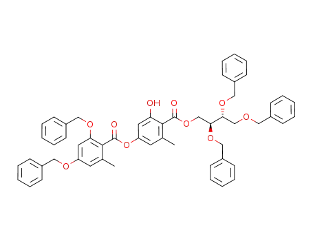 3-hydroxy-5-methyl-4-(((2S,3R)-2,3,4-tris(benzyloxy)butoxy)carbonyl)phenyl 2,4-bis(benzyloxy)-6-methylbenzoate