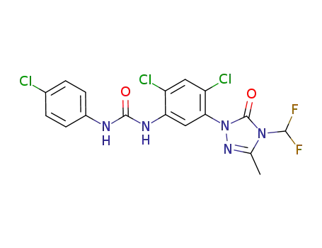 C<sub>17</sub>H<sub>12</sub>Cl<sub>3</sub>F<sub>2</sub>N<sub>5</sub>O<sub>2</sub>