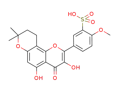 3,5-dihydroxy-4'-methoxy-3'-sulfonic acid-6'',6''-dimethyl-4'',5''-dihydropyrano[2'',3'':7,8]-flavone