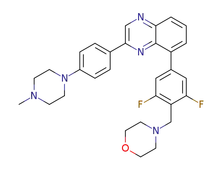 8-(3,5-difluoro-4-morpholin-4-ylmethyl-phenyl)-2-[4-(4-methyl-piperazin-1-yl)-phenyl]-quinoxaline
