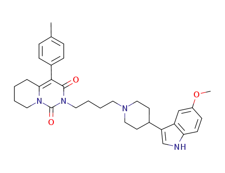 2-{4-[4-(5-methoxy-1H-indol-3-yl)-piperidin-1-yl]-butyl}-4-p-tolyl-5,6,7,8-tetrahydropyrido[1,2-c]pyrimidine-1,3-dione