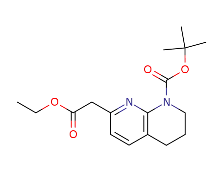 1,8-Naphthyridine-2-acetic acid,
8-[(1,1-dimethylethoxy)carbonyl]-5,6,7,8-tetrahydro-, ethyl ester