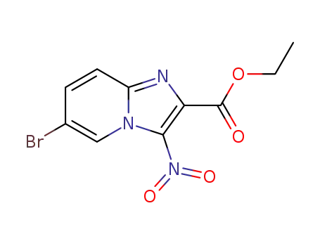 Molecular Structure of 67625-29-0 (Imidazo[1,2-a]pyridine-2-carboxylic acid, 6-bromo-3-nitro-, ethyl ester)