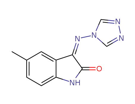 (Z)-3-(4H-1,2,4-triazol-4-ylimino)-5-methylindolin-2-one