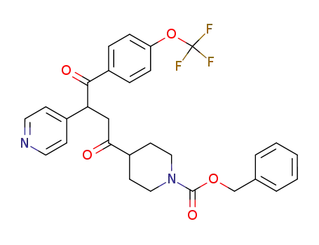 4-[4-oxo-3-pyridin-4-yl-4-(4-trifluoromethoxy-phenyl)-butyryl]-piperidine-1-carboxylic acid benzyl ester