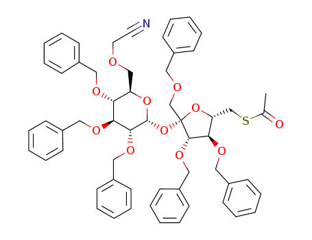 6-O-(cyanomethy)-6'-thioacetyl-1',2,3,3',4,4'-hexa-O-benzylsucrose