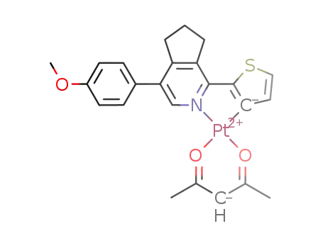 [Pt(5-(4-methoxyphenyl)-2-(2-thienyl)cyclopenteno[c]pyridine<sup>(1-)</sup>)(acetylacetonato)]