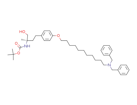 Carbamic acid,
[(1R)-3-[4-[[11-[bis(phenylmethyl)amino]undecyl]oxy]phenyl]-1-(hydroxy
methyl)-1-methylpropyl]-, 1,1-dimethylethyl ester