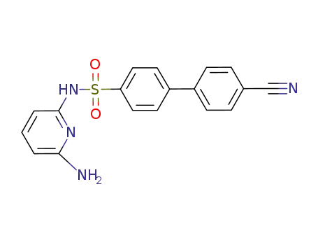 Molecular Structure of 857290-04-1 (N-(6-Amino-2-pyridinyl)-4'-cyano-[1,1'-biphenyl]-4-sulfonamide)