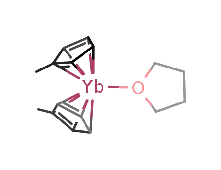 Molecular Structure of 76137-73-0 (Yb(η5-methylcyclopentadienyl)2*(tetrahydrofuran))