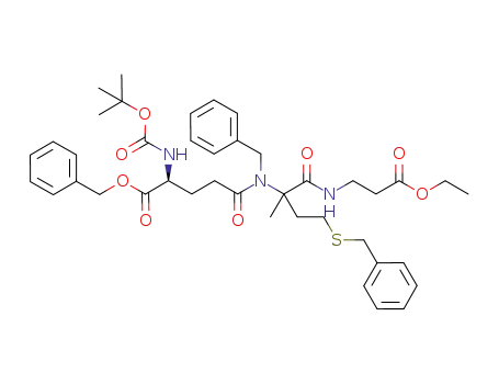 ethyl N-{(4S)-4-(benzyloxycarbonyl)-4-[(tert-butoxycarbonyl)amino]butanoyl}-N-benzyl-4-(benzylthio)isovalyl-β-alaninate