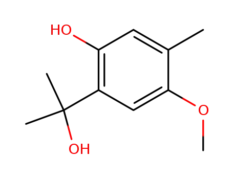 Molecular Structure of 38102-55-5 (2-Hydroxy-5-methoxy-α,α,4-trimethylbenzenemethanol)
