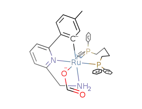 Molecular Structure of 1174935-88-6 ([Ru(formate)(1-[6-(4'-methylphenyl)pyridin-2-yl]methaneamine(-H))(dppb)])