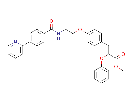 ethyl 2-phenoxy-3-[4-[2-[(4-(pyridin-2-yl)benzoyl)amino]ethoxy]phenyl]propionate