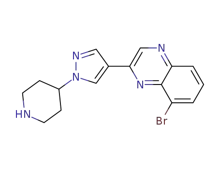 8-bromo-2-(1-piperidin-4-yl-1H-pyrazol-4-yl)-quinoxaline