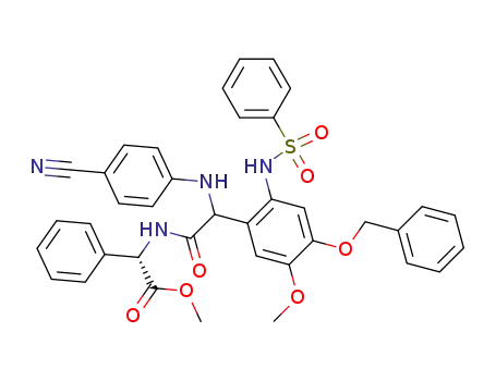 (S)-[2-(2-Benzenesulfonylamino-4-benzyloxy-5-methoxy-phenyl)-2-(4-cyano-phenylamino)-acetylamino]-phenyl-acetic acid methyl ester