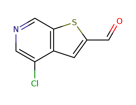 Molecular Structure of 1092961-04-0 (4-Chlorothieno[2,3-c]pyridine-2-carbaldehyde)