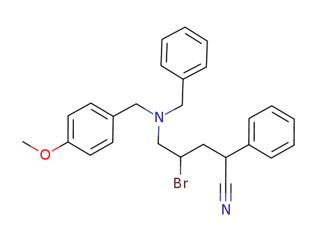 5-[N-benzyl-N-(4-methoxybenzyl)amino]-4-bromo-2-phenylpentanenitrile