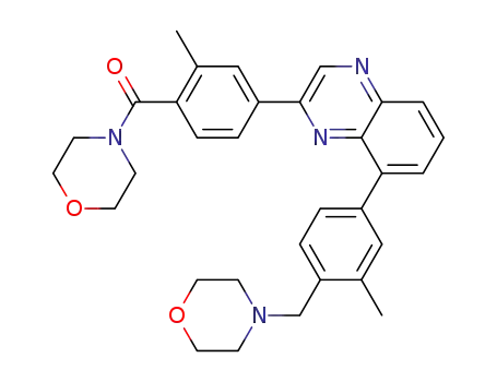 {2-methyl-4-[8-(3-methyl-4-morpholin-4-ylmethyl-phenyl)-quinoxalin-2-yl]-phenyl}-morpholin-4-yl-methanone