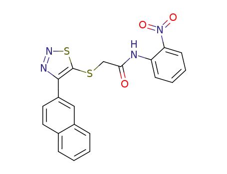 2-(4-(naphthalen-2-yl)-1,2,3-thiadiazol-5-ylthio)-N-(2-nitrophenyl)acetamide