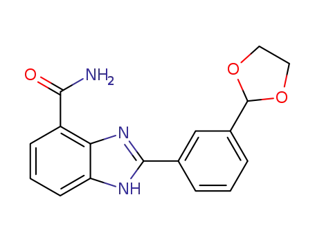 2-(3-[1,3]dioxolan-2-yl-phenyl)-1<i>H</i>-benzoimidazole-4-carboxylic acid amide