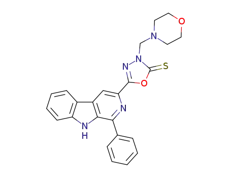 1-phenyl-3-[3-(morpholin-4-ylmethyl)-2-thioxo-1,3,4-oxadiazol-5-yl]-β-carboline