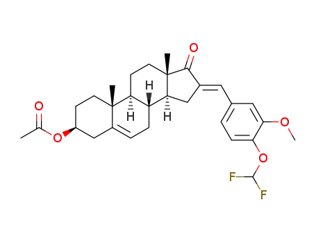 3β-acetoxy-16E-(4-difluoromethoxy-3-methoxybenzylidene)-androst-5-en-17-one