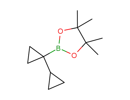 Molecular Structure of 1236076-70-2 (2-([1,1'-bi(cyclopropan)]-1-yl)-4,4,5,5-tetramethyl-1,3,2-dioxaborolane)