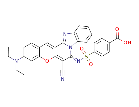 4-({6-cyano-3-(diethylamino)-7H-chromeno[3',2':3,4]pyrido[1,2-a]benzimidazol-7-ylidene}amino)sulfonyl benzoic acid