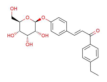 Molecular Structure of 1089671-20-4 (E-(4-β-D-allopyranosyloxyphenyl)-1-(4-ethylphenyl)propenone)