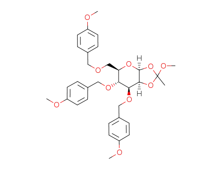 3,4,6-tri-O-(p-methoxybenzyl)-1,2-O-(1-methoxyethylidene)-α-D-mannopyranoside
