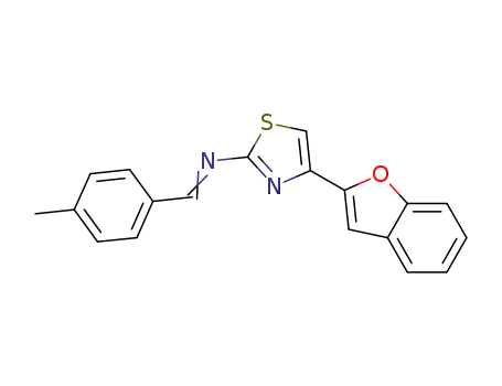 4-(1-benzofuran-2-yl)-N-[(4-methylphenyl)methylidene]-1,3-thiazol-2-amine