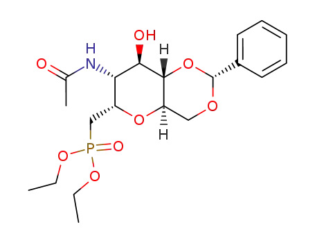 diethyl C-(4,6-O-benzylidene-2-acetamido-2-deoxy-α-D-glucopyranosyl)methanephosphonate
