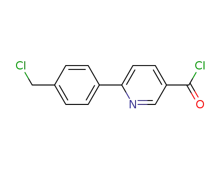 6-[4-(chloromethyl)phenyl]-3-pyridinecarbonyl chloride