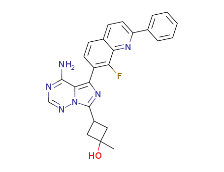 Cyclobutanol, 3-[4-amino-5-(8-fluoro-2-phenyl-7-quinolinyl)imidazo[5,1-f][1,2,4]triazin-7-yl]-1-methyl-, cis-