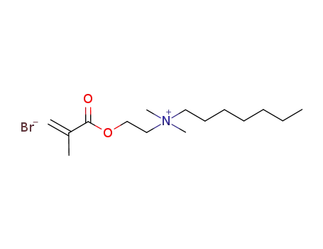 Molecular Structure of 107429-38-9 (N,N-dimethyl-N-(n-heptyl)-N-[2-(methacryloyloxy)ethyl]ammonium bromide)