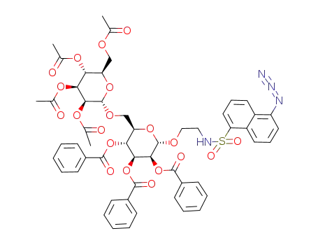 5-azidonaphthalene-1-sulfonamidoethyl 2,3,4,6-tetra-O-acetyl-α-D-mannopyranosyl-(1->6)-2,3,4-tri-O-benzoyl-α-D-mannopyranoside