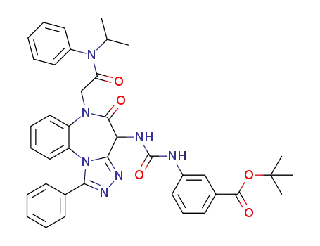 3-(3-{6-[(isopropyl-phenyl-carbamoyl)-methyl]-5-oxo-1-phenyl-5,6-dihydro-4H-2,3,6,10b-tetraazabenzo[e]azulen-4-yl}-ureido)-benzoic acid tert-butyl ester