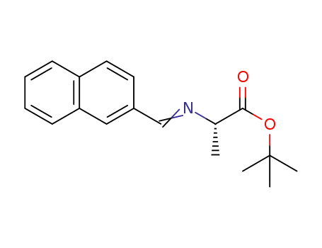Molecular Structure of 142275-00-1 (L-Alanine, N-(2-naphthalenylmethylene)-, 1,1-dimethylethyl ester)