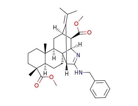 dimethyl (3R,3aR,9R,12aR)-5-benzylamino-2,6-(isopropylidenemethano)-9,12a-dimethyl-1,2,3,3a,6,7,8,8a,9,10,11,12,12a,12b-tetradecahydronaphtho[2,1-d]indole-3,9-dicarboxylate