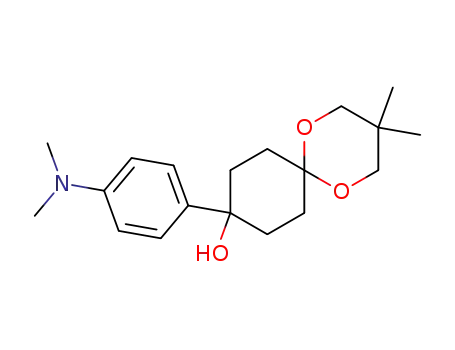 Molecular Structure of 619261-10-8 (9-[4-(dimethylamino)phenyl]-3,3-dimethyl-1,5-dioxaspiro[5.5]undecan-9-ol)