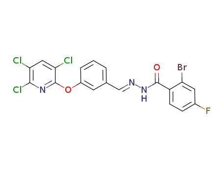 (E)-N'-(3-(3,5,6-trichloropyridin-2-yloxy)benzylidene)-2-bromo-4-fluorobenzohydrazide