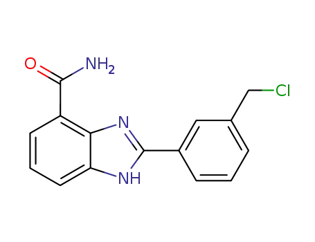 2-(3-chloromethyl-phenyl)-1<i>H</i>-benzoimidazole-4-carboxylic acid amide