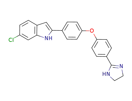 6-chloro-2-(4-(4-(4,5-dihydro-1H-imidazol-2-yl)phenoxy)-phenyl)-1H-indole