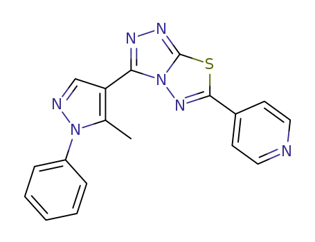 3-(5-methyl-1-phenyl-1H-4-pyrazolyl)-6-(4-pyridyl)[1,2,4]triazolo[3,4-b][1,3,4]thiadiazole