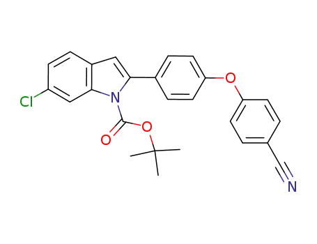tert-butyl 6-chloro-2-(4-(4-cyanophenoxy)phenyl)-1H-indole-1-carboxylate
