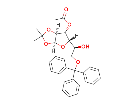 3-O-acetyl-1,2-O-isopropylidene-6-O-trityl-α-L-glucofuranose